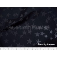 Светоотражающая курточная ткань "Дюспо Звезды черный"